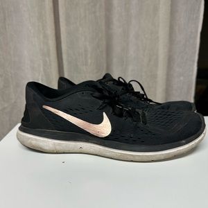 Rose gold black Nike sneakers women’s size 9
